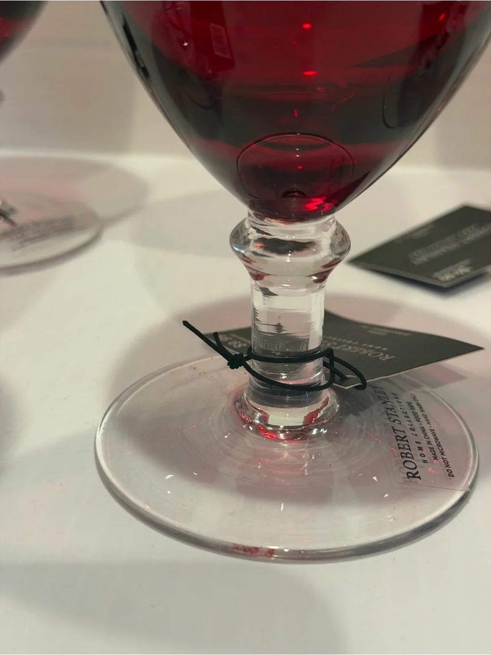 NWT Robert Stanley Home For Christmas 2018 Ruby Red Water Goblets Set of 5 MINT